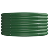 Garden Raised Bed Galvanised Steel 224x80x36 cm Green 318918