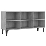 TV Cabinet with Metal Legs Grey Sonoma 103.5x30x50 cm 813156