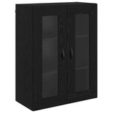 Highboard White and Black Oak 69.5 x 34 x 180 cm 3402710