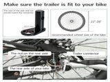 2 Seat Bike Trailer Bicycle wagon for Kids Child Steel Frame Safety Harness Seat Carrier Orange T3398P347531
