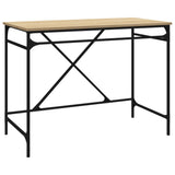 Desk Sonoma Oak 100x50x75 cm Engineered Wood and Iron 826720