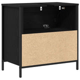Bathroom Basin Cabinet with Drawers Black Oak 60x34.5x60 cm 861882