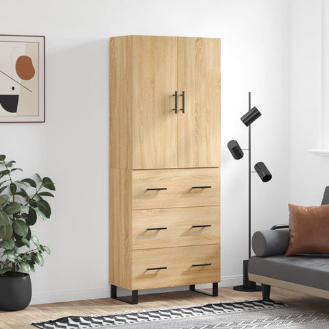 Highboard Sonoma Oak 69.5x34x180 cm Engineered Wood 3195870