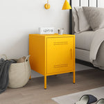 ZNTS Bedside Cabinet Mustard Yellow 36x39x50.5 cm Steel 842916