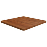 Square Table Top Dark Brown 60x60x2.5cm Treated Solid Wood Oak 343044
