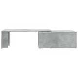 ZNTS Coffee Table Concrete Grey 150x50x35 cm Engineered Wood 801341