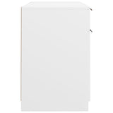 Desk with Side Cabinet White Engineered Wood 3115908
