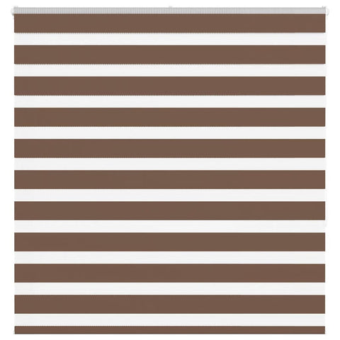 ZNTS Zebra Blind Brown 145x150 cm Fabric Width 140.9 cm Polyester 4014348