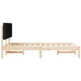 Bed Frame with Upholstered Headboard Black 120 x 190 cm 877926