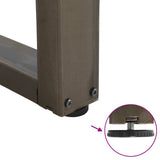Dining Table Legs V-Shape 2 pcs Natural Steel 100x cm Steel 4012659