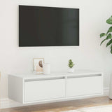 TV Cabinet with LED Lights White 100X35.5x25 cm 860238