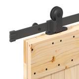 Sliding Door NARVIK Natural and Black 70 x 210 cm 3445359