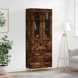 Highboard Smoked Oak 69.5x34x180 cm Engineered Wood 3198398