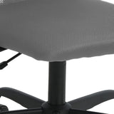 Office Chair Height Adjustable Grey Mesh Fabric and Faux Leather 353014