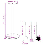 4 Piece Fireplace Tool Set 22x59 cm Steel 156375