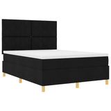 Box Spring Bed with Headboard Black 140 x 190 cm Fabric 3339695