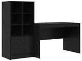 Desk with Drawer with Shelf with Storage 2 pcs Black Oak 3337362