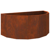 Planter Rusty 90 x 45 x 35 cm Weathering Steel 883695