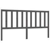 Bed Headboard Grey 186x4x100 cm Solid Wood Pine 817757