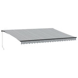 Manual Retractable Awning with LEDs Anthracite&White 500x350 cm 3215817