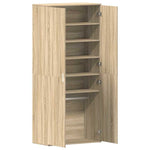 Shoe Cabinet with Door Brown 80 x 39 x 180 cm Engineered wood 3333868