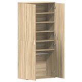 Shoe Cabinet with Door Brown 80 x 39 x 180 cm Engineered wood 3333868