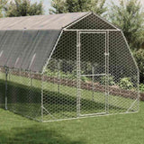 Chicken Run with Roof 2.5x8x2.25 m Galvanised Steel 3328523