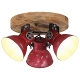 Ceiling Lamp 25 W Distressed Red 35x35x25 cm E27 371828