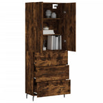 Highboard Smoked Oak 69.5x34x180 cm Engineered Wood 3195864