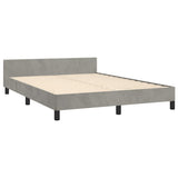 Bed Frame without Mattress Light Grey 135x190cm Double Velvet 349905