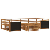 Outdoor Sofa Set 7 pcs Natural Solid Acacia Wood 3383072