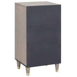Sideboard Grey and Gold 40 x 33 x 75 cm Solid Mango Wood 4018796