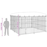 Outdoor Dog Kennel with Roof 300x300x210 cm 170895