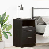 Bedside Cabinet Black Oak 40 x 35 x 65 cm Engineered Wood 862741