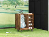 Golf Cabinet with Wheel Plain Old Wood 65 x 45 x 98 cm 899453