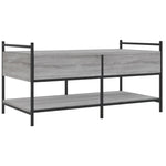 ZNTS Coffee Table Grey Sonoma 99x50x50 cm Engineered Wood 833963