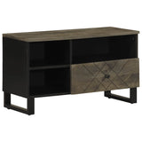 TV Cabinet Black 80x33x46 cm Solid Wood Mango 4017701