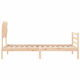 Bed Frame without Mattress Single Solid Wood 3195251