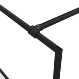Walk-in Shower Wall Black 100x195 cm Half Frosted ESG Glass 152127
