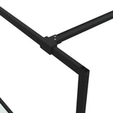 Walk-in Shower Wall Black 100x195 cm Half Frosted ESG Glass 152127