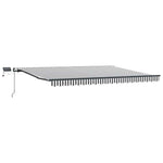 Manual Retractable Awning with LEDs Anthracite&White 400x300 cm 3310231