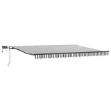 Manual Retractable Awning with LEDs Anthracite&White 400x300 cm 3310231