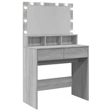 Dressing Table with LED Grey Sonoma 80x41x134.5 cm 848190