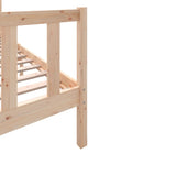 3101338 Bed Frame without Mattress Solid Wood 100x200 cm