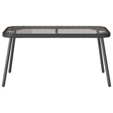 Coffee Table Black 90 x 45 x 43 cm Poly Rattan and glass 4108267