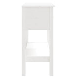 Console Table White 75x35x75 cm Solid Wood Pine 814620