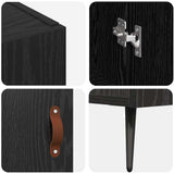 Sideboard Black Oak 89.5 x 34 x 80 cm Engineered Wood 879578