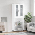 Highboard White 69.5x34x180 cm Engineered Wood 3198729