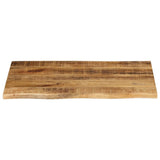 Table Top 90x60x2.5 cm Live Edge Solid Wood Rough Mango 370357