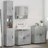 Bathroom Furniture Set Wall-mounted 4 pcs Concrete Grey 3393006